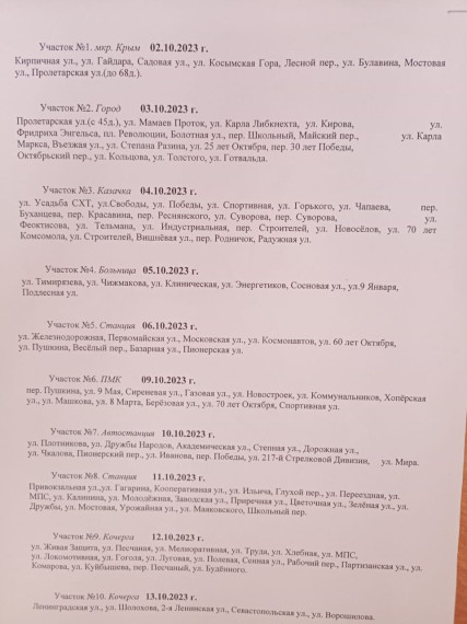 График вывоза мусро. График вывоза мусро.